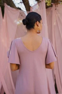 Mien Villa Flutter Sleeve Jumpsuit Clothing