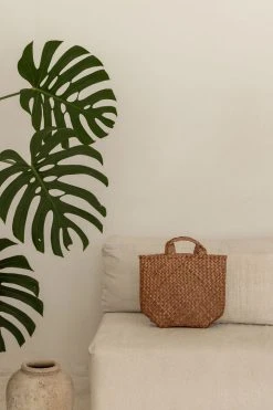 Village Thrive Amber Woven Seagrass Tote Bag Accessories