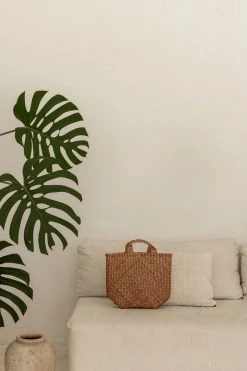 Village Thrive Amber Woven Seagrass Tote Bag Accessories