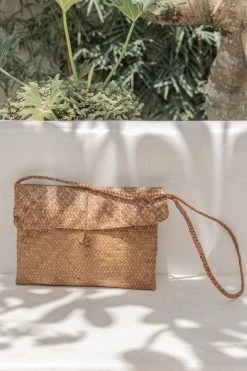 Village Thrive Amber Woven Seagrass Crossbody Bag