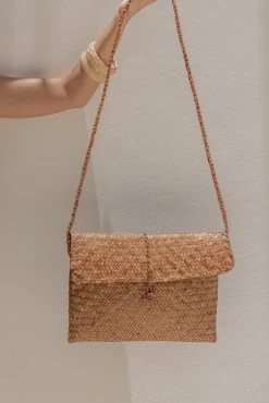 Village Thrive Amber Woven Seagrass Crossbody Bag