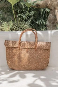 Village Thrive Amber Woven Seagrass Purse Accessories