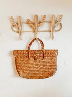 Village Thrive Amber Woven Seagrass Purse Accessories