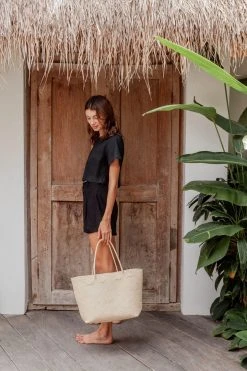 Village Thrive Avery Rattan Day Tote Bag