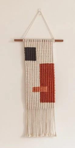 Village Thrive Block Macrame Wall Hanging Home Goods