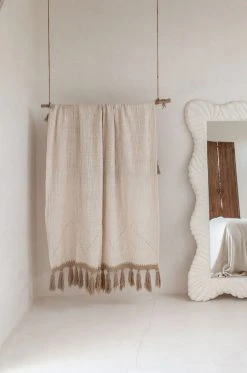 Village Thrive Gold Motif Throw Blanket