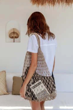 Village Thrive Accessories Natural Net Market Tote Bag
