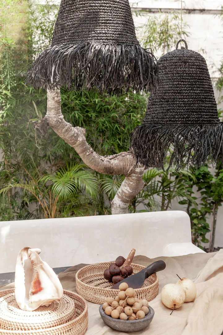 Village Thrive Home Goods Round Woven Rattan Tray 4 Village Thrive Home Goods Round Woven Rattan Tray