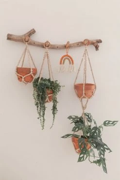 Village Thrive Wood Beaded Plant Hangers Home Goods