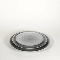 Middle Kingdom Kitchen + Dining Porcelain Wash Ware Plate - Slate Gray
