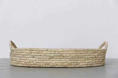 Will & Atlas Palm Leaf Large Woven Tray 6 Will & Atlas Palm Leaf Large Woven Tray