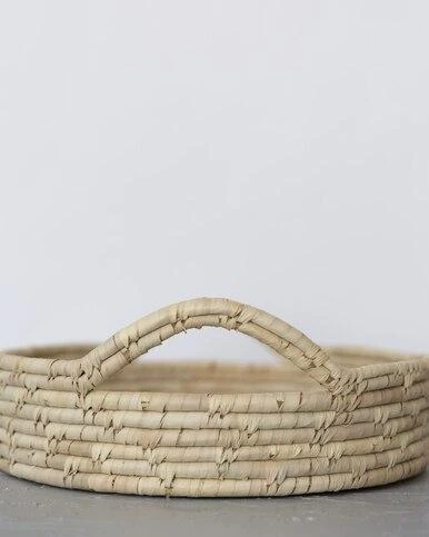 Will & Atlas Palm Leaf Large Woven Tray 5 Will & Atlas Palm Leaf Large Woven Tray