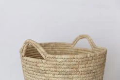 Will & Atlas Palm Leaf Laundry Basket - Round