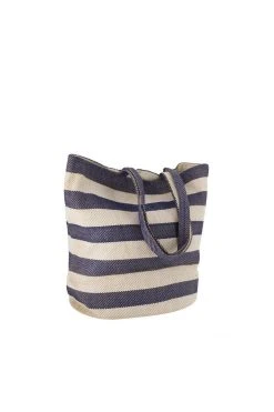 Will & Atlas Provence Striped Oversized Tote - Indigo + White