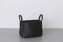 Will & Atlas Home Goods Small Jute Basket - Charcoal