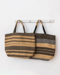Will & Atlas Accessories Sonoma Jute Shopper - Indigo Stripe