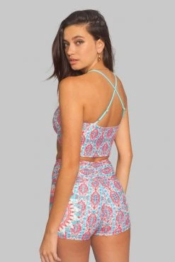 Wolven Activewear + Athleisure Crossover Recycled High-Waisted Short - Amalfi 9 Wolven Activewear + Athleisure Crossover Recycled High-Waisted Short - Amalfi