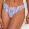 Wolven Swim Recycled Ruched Hipster Bikini Bottom - Amalfi