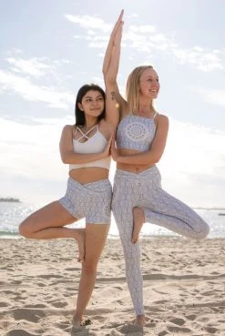 Wolven Crisscross Four-Way Recycled Top - Aquarius 14 Wolven Crisscross Four-Way Recycled Top - Aquarius