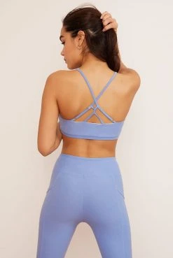 Wolven Reversible Crisscross Recycled Bra - Juniper