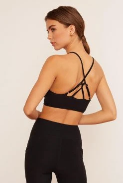 Wolven Reversible Crisscross Recycled Bra - Onyx Activewear + Athleisure
