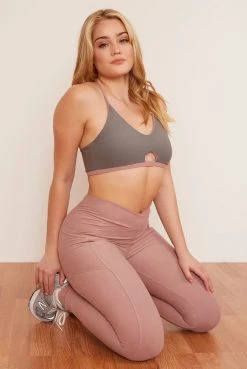 Wolven Reversible Crisscross Recycled Bra - Salt