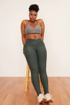 Wolven Activewear + Athleisure Reversible Crisscross Recycled Bra - Thyme