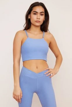 Wolven Activewear + Athleisure Reversible Crisscross Four-Way Recycled Top - Juniper