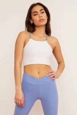 Wolven Activewear + Athleisure Reversible Crisscross Four-Way Recycled Top - Juniper