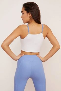 Wolven Activewear + Athleisure Reversible Crisscross Four-Way Recycled Top - Juniper