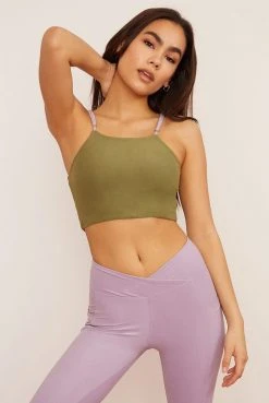 Wolven Reversible Crisscross Four-Way Recycled Top - Lavender
