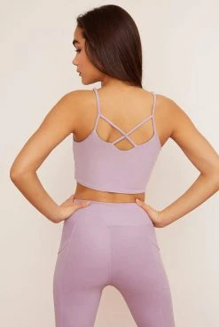 Wolven Reversible Crisscross Four-Way Recycled Top - Lavender