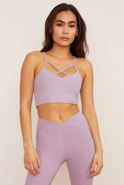Wolven Reversible Crisscross Four-Way Recycled Top - Lavender