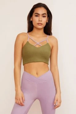 Wolven Reversible Crisscross Four-Way Recycled Top - Lavender