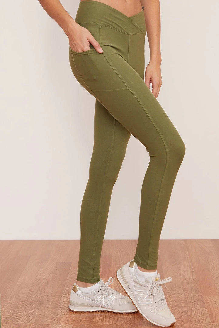 Wolven Activewear + Athleisure Recycled Crossover Pocket Legging - Eucalyptus 3 Wolven Activewear + Athleisure Recycled Crossover Pocket Legging - Eucalyptus