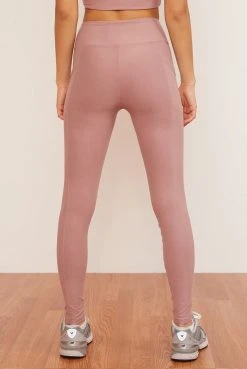 Wolven Activewear + Athleisure Recycled Crossover Pocket Legging - Salt