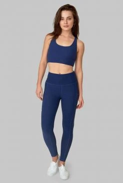 Wolven Recycled Legging With Pockets - Indigo Activewear + Athleisure
