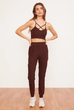 Wolven Activewear + Athleisure Recycled Joggers - Chai