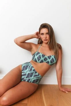 Wolven Recycled Bandeau Swimsuit Top - Jungle 11 Wolven Recycled Bandeau Swimsuit Top - Jungle