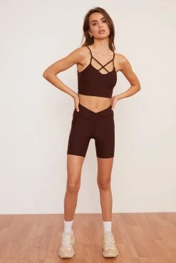 Wolven Recycled Midi Bike Short - Chai