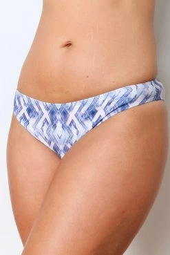 Wolven Recycled Ruched Hipster Bikini Bottom - Oasis