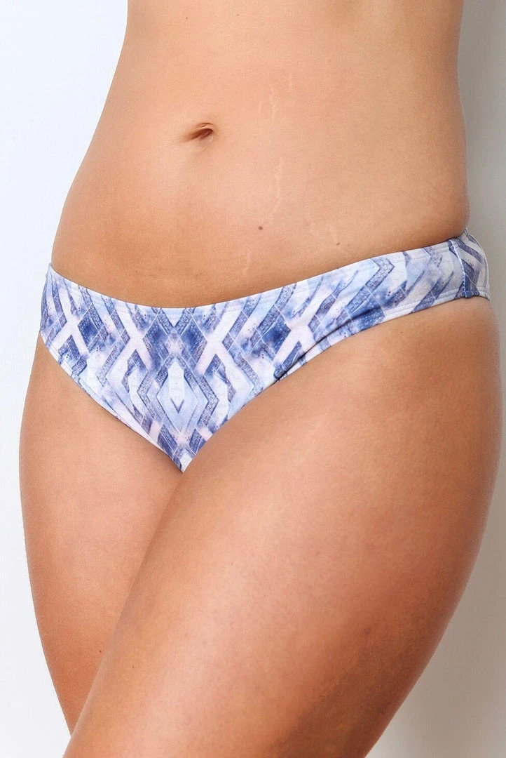 Wolven Recycled Ruched Hipster Bikini Bottom - Oasis 3 Wolven Recycled Ruched Hipster Bikini Bottom - Oasis