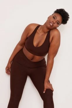 Wolven Recycled Racerback Bra - Chai Activewear + Athleisure