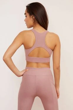 Wolven Recycled Racerback Bra - Salt