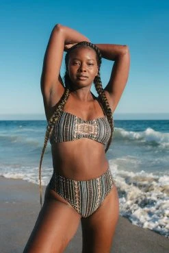 Wolven Recycled Bandeau Swimsuit Top - Zephyr