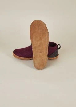 Kyrgies Women's Wool Tengries Slippers - Plum