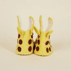Silk Road Bazaar Kids' + Baby Wool Baby Booties - Giraffe