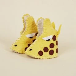 Silk Road Bazaar Kids' + Baby Wool Baby Booties - Giraffe