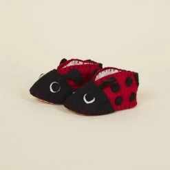 Silk Road Bazaar Wool Baby Booties - Ladybug Kids' + Baby