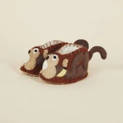 Silk Road Bazaar Kids' + Baby Wool Baby Booties - Monkey
